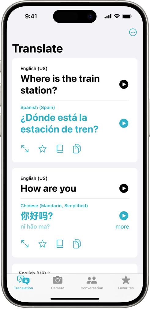 iPhone translate